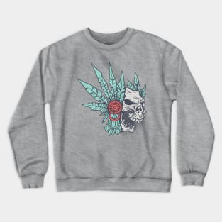 Zombie Outbreak Aztec Skull Warrior Crewneck Sweatshirt